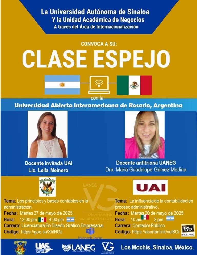 FORMATO CARTEL CLASE ESPEJO UANEG Lupita Y Leila 768x994
